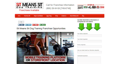 Desktop Screenshot of dog-training-franchise.sitmeanssit.com