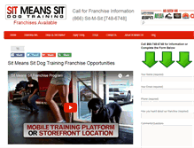 Tablet Screenshot of dog-training-franchise.sitmeanssit.com